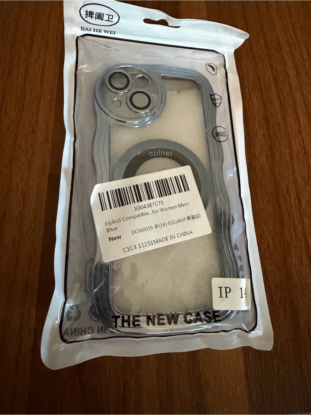 Blue Protective Phone Case with Ring Holder for iPhone 14 by Case
